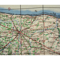 Map, War Office, Cherbourg & Caen, 1943, Utah Beach / Omaha Beach