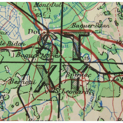 Carte de Normandie, Cherbourg & Caen, 1943