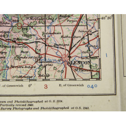 Carte de Normandie, Cherbourg & Caen, 1943
