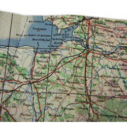 Carte de Normandie, Cherbourg & Caen, 1943