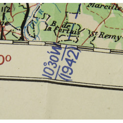 Carte de Normandie, Cherbourg & Caen, 1943