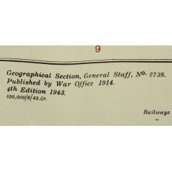 Carte de Normandie, Cherbourg & Caen, 1943