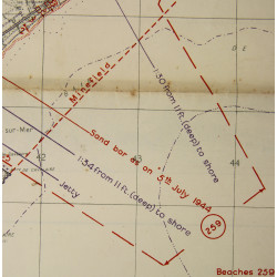 Carte, baie de Cavalaire, juillet 1944, TOP SECRET-BIGOT, opération Dragoon