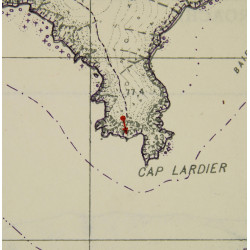 Carte, baie de Cavalaire, juillet 1944, TOP SECRET-BIGOT, opération Dragoon