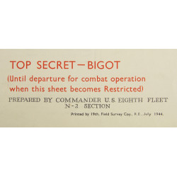 Carte, baie de Cavalaire, juillet 1944, TOP SECRET-BIGOT, opération Dragoon