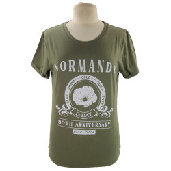 T-shirt, Women, 80th D-Day Anniversary Poppy, Normandy