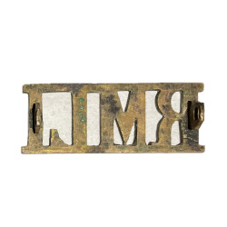 Title en laiton, The Royal Marines Light Infantry, WWI