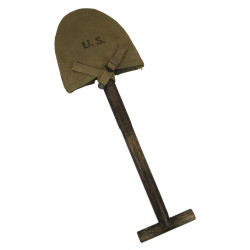T-Shovel, M-1910, AMES 1943 + Cover, W.L. DUMAS MFG. CO. 1943