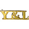 Brass title, The York & Lancaster Regiment, WWI