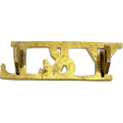 Title en laiton, The York & Lancaster Regiment, WWI
