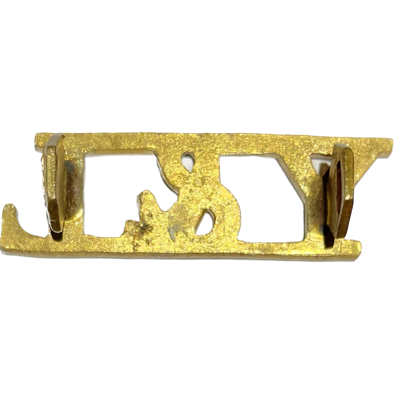 Brass title, The York & Lancaster Regiment, WWI