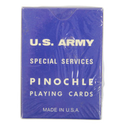 Jeu de pinochle, SPECIAL SERVICES U.S. ARMY, sous cellophane