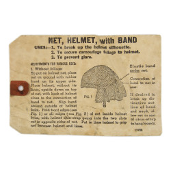 Filet de casque M1, M1943, avec instructions