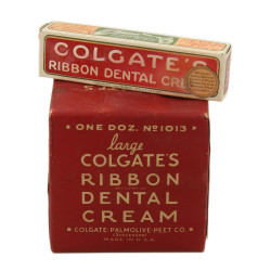 Tube de dentifrice, COLGATE'S RIBBON, dans sa boîte