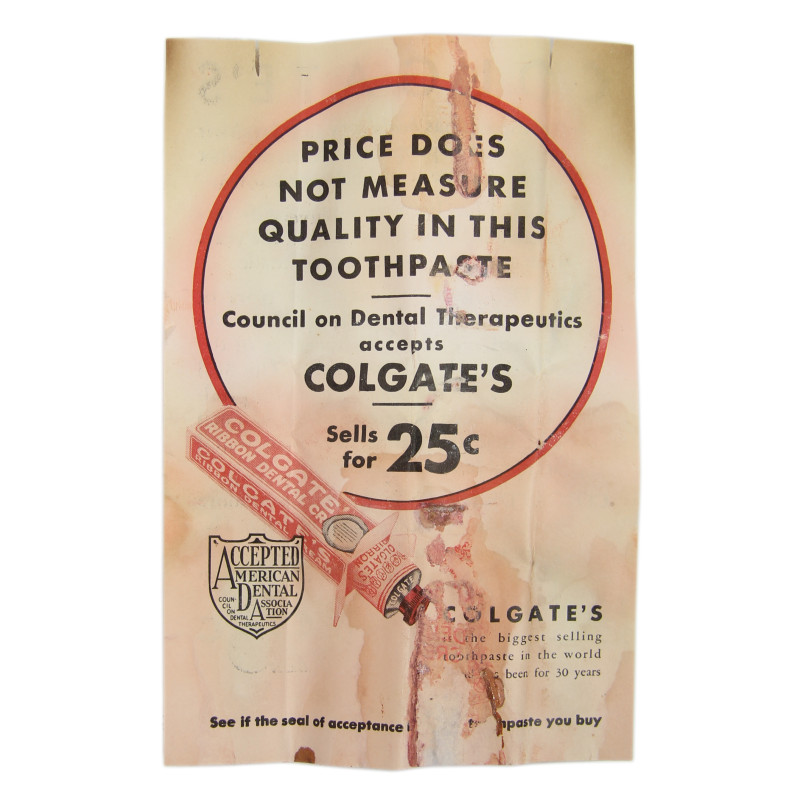 Tube de dentifrice, COLGATE'S RIBBON, dans sa boîte