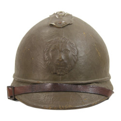 Casque Adrian, Mle 1915, en liège, Armée belge