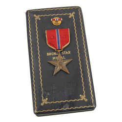 Coffret médaille, Bronze Star, Pfc. Bernard Bond, 152nd Inf. Reg., 38th Infantry Division, WIA, PTO