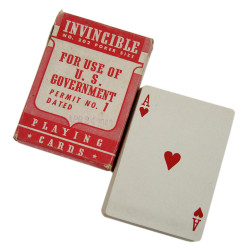 Cards, Playing, INVINCIBLE, For Use of US Government, Gift of American Red Cross, 1943