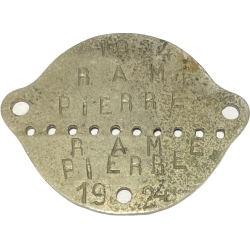 Dog Tag, French, Pierre Ramé