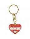 Porte-clés coeur, Love Normandie, rouge Porte-clés coeur, Love Normandie, rouge
