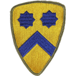 Insigne, 2nd Cavalry Division, dos vert, 1943