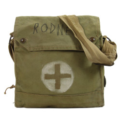 Bag, Canvas, Mask, Gas, Mk VII, British, 1942, Medic, Named