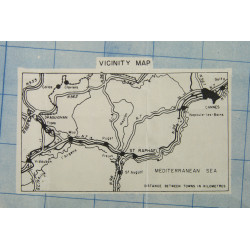Plan de ville, Saint-Raphaël, Provence, US Army, 1944