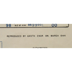 Plan de ville, Saint-Raphaël, Provence, US Army, 1944