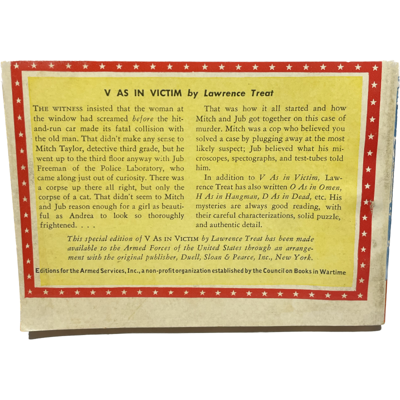 Novel, US Army, V as in Victim