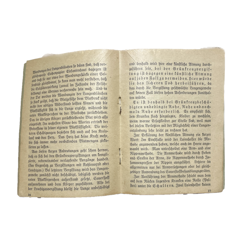 Booklet, German, Gas Wound, 1939, Normandy