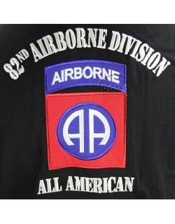 Polo, black, 82nd Abn., AIRBORNE