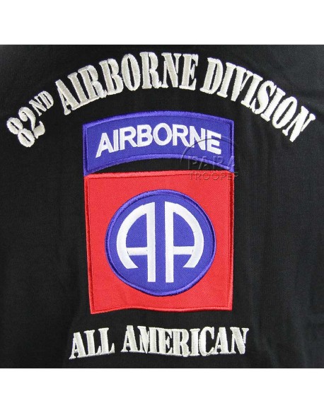 Polo, black, 82nd Abn., AIRBORNE