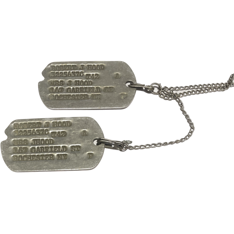 Dog Tags, Sgt. Robert Hood, 85th FS, 79th FG, 9th & 12th Air Forces