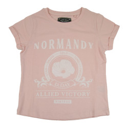 T-shirt rose, fille,  Poppy, Normandie
