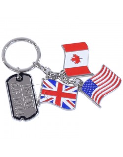 Key Ring, D-Day flag (Tassel), Large