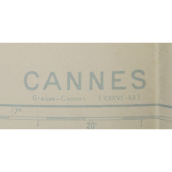 Carte, Cannes, opération Dragoon, SECRET, 1944, 509th PRCT