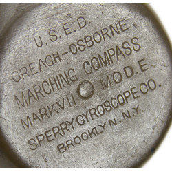 Boussole, CREAGH-OSBORNE Mark VII, US Army, avec étui cuir