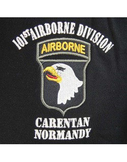 Polo noir, 101st Airborne, Carentan - Normandy