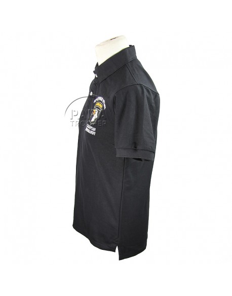 Polo, black, 502nd P.I.R., 101st Airborne, Carentan