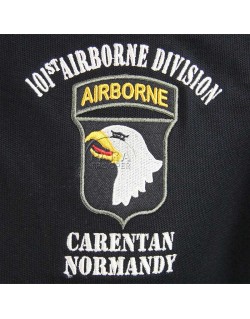 Polo, black, 506th P.I.R., 101st Airborne, Carentan