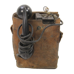 Téléphone de campagne EE-8-B, avec sacoche en cuir