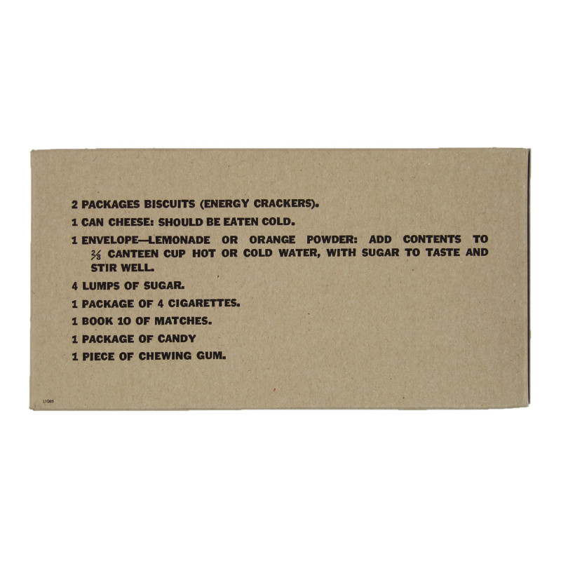 Ration K, Dinner, 1st Type, US Army