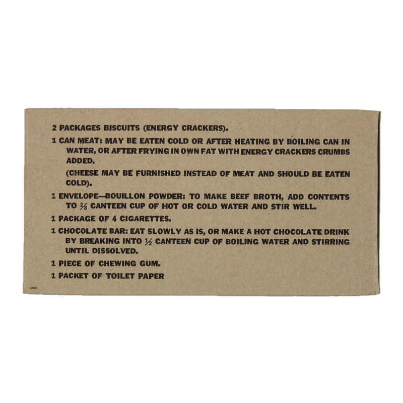 Ration K, Supper, 1er type, US Army
