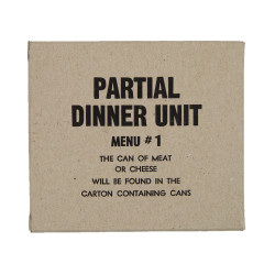 Partial dinner unit, 10 in 1, Menu N°1