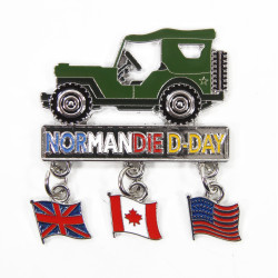 Magnet, Jeep, D-Day, Allied Flags