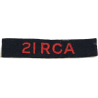 Title, 21st Field Regiment, Royal Canadian Artillery