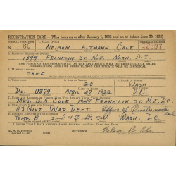 Grouping, Cpl. Nelson Cole, 115th Inf. Regt., 29th Infantry Division