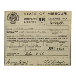 Grouping, Cpl. Nelson Cole, 115th Inf. Regt., 29th Infantry Division