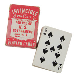 Cards, Deck, Pinochle, INVINCIBLE, American Red Cross, Complete