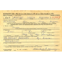 Rapport disciplinaire, Pfc. Mariano Ramirez, 1163rd Labor Sup. Co., Carentan, 1945